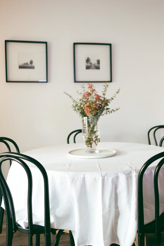 Round Tablecloth - White