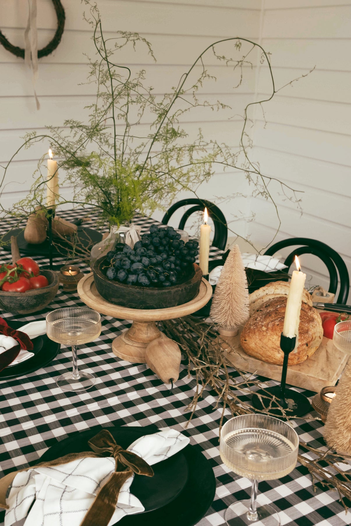 Gingham Tablecloth - Black