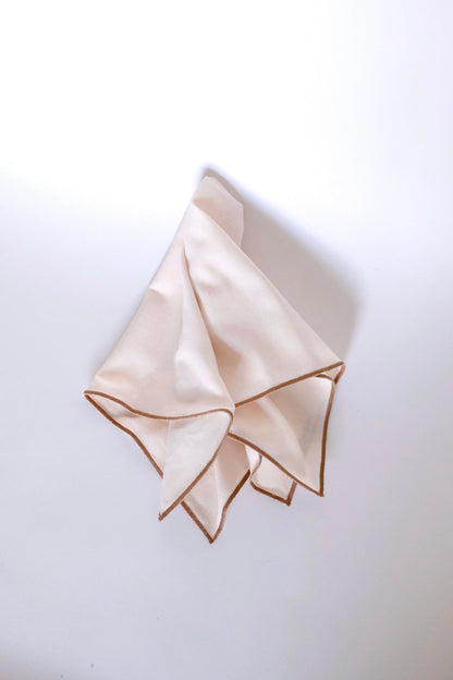 Line Napkin - Beige/Tan Piping