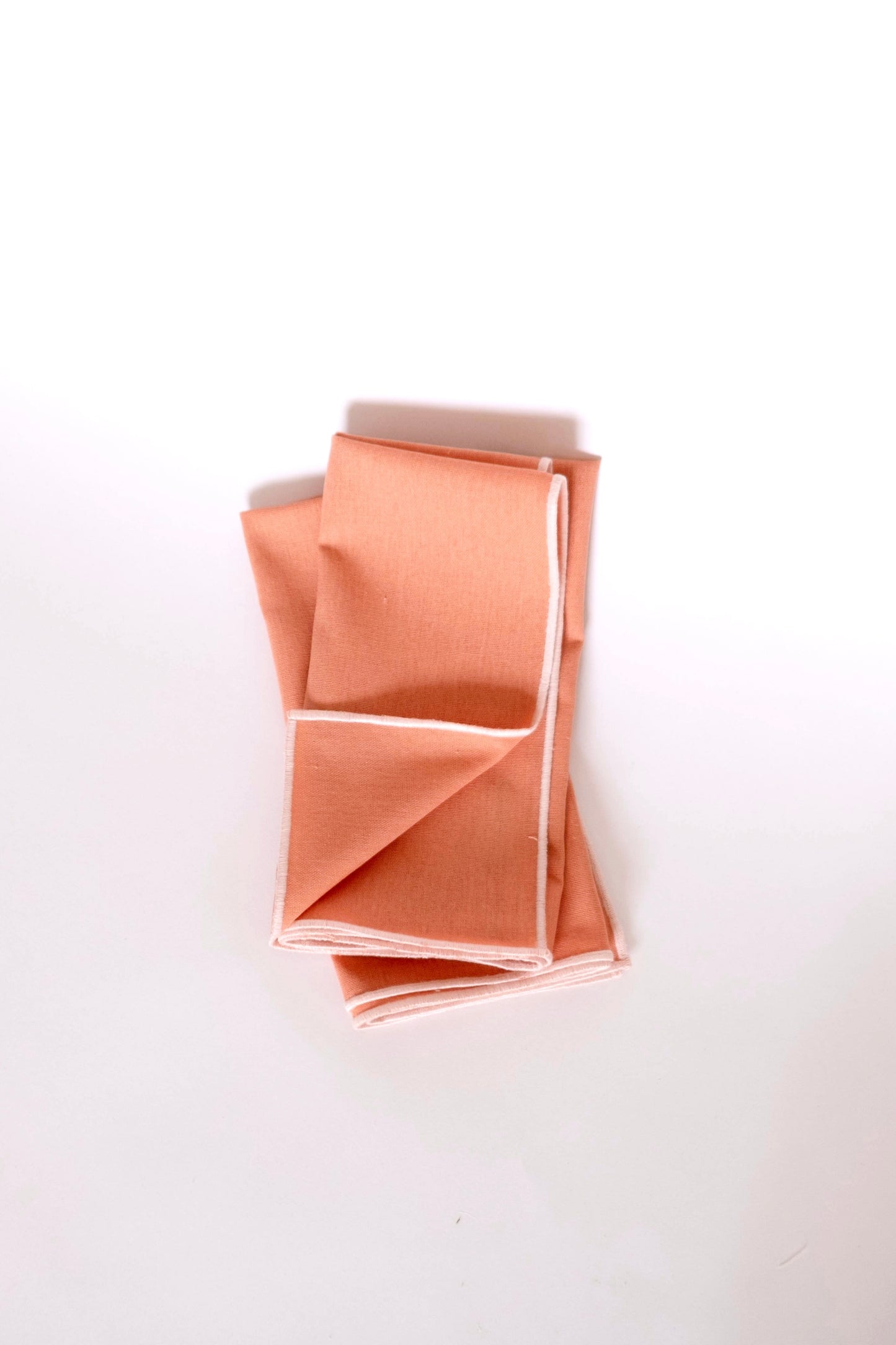 Line Napkin - Peach/Baby Pink Piping