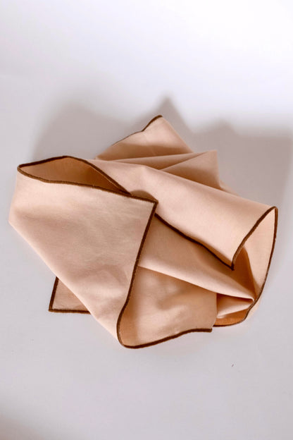 Line Placemat - Blush/Golden Piping