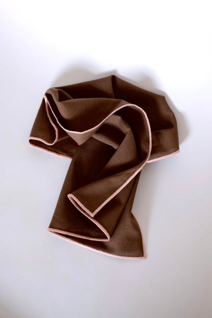 Line Napkin - Brown/Pink Piping