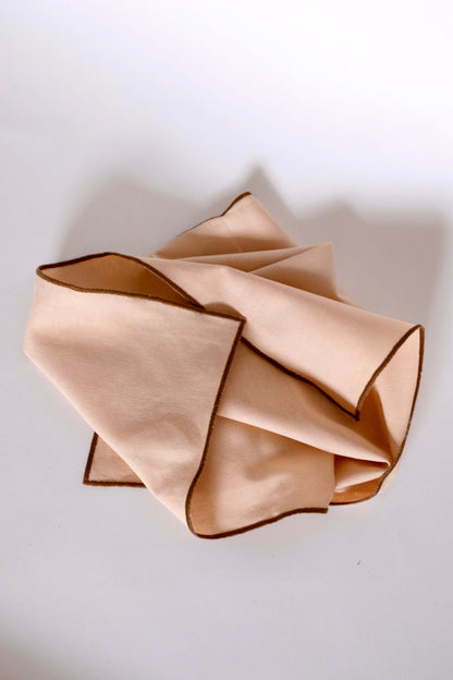 Line Placemat - Blush/Golden Piping